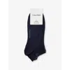Calvin Klein Mens  Logo Stretch-cotton Trainer Socks Pack Of Three In White