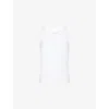 Calvin Klein Mens  Crewneck Pack-of-three Cotton-blend Tank Top In White, White, White