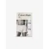 Calvin Klein Mens Blk Snow Heather Pink Icon Relaxed-fit Pack-of-three Stretch-cotton Trunks In White White White