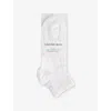 Calvin Klein Mens  Logo-branded Ribbed-trim Pack Of Two Trainer Socks In White/blue