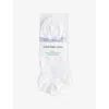 Calvin Klein Mens  Sneaker Brand-print Pack Of Two Stretch-cotton Blend Socks In White/blue