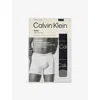 Calvin Klein Mens Wht Blue Leafy Fun Lgs Icon Pack-of-three Stretch-cotton Boxers In White