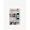 Calvin Klein Mens  Relaxed-fit Branded-waistband Pack Of Three Stretch-cotton Trunks