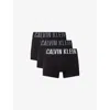 Calvin Klein Mens Wht,aerial,turb Intense Power Pack Of Three Cotton-jersey Trunks Xl In Black