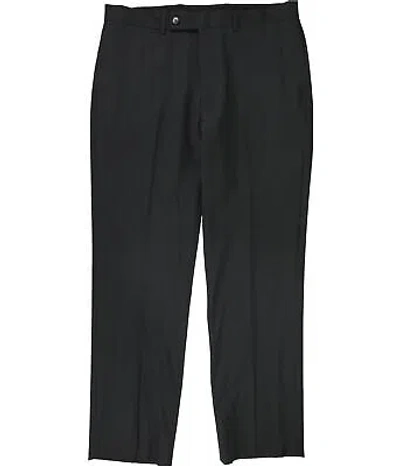 Pre-owned Calvin Klein Mens Wool Blend Dress Pants Slacks, Grey, 34w X 30l In Gray