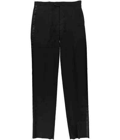Pre-owned Calvin Klein Mens Wool Dress Pants Slacks In Black