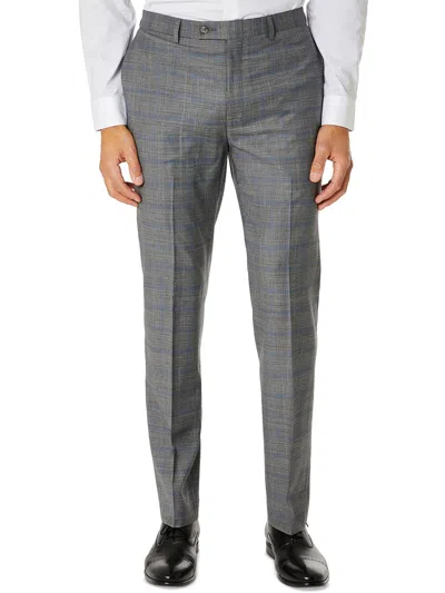 Calvin Klein Mens Wool Slim Fit Dress Pants In Grey