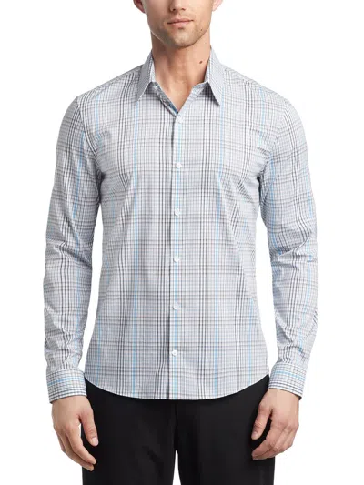 Calvin Klein Mens Wrinkle Resistant Cotton Button-down Shirt In Multi