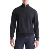 Calvin Klein Mens Zipper Polyester Mock Turtleneck Sweater In Multi