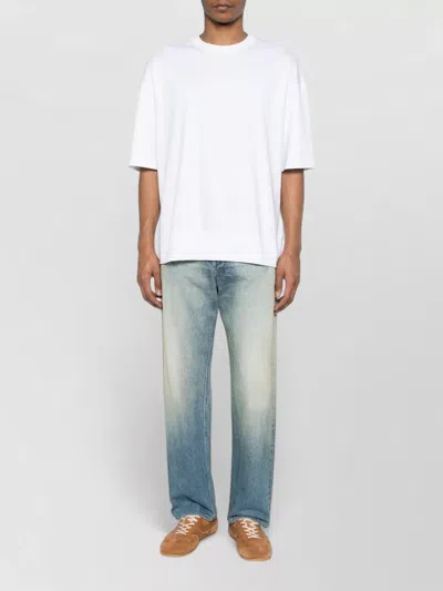 Calvin Klein Mercerized Crew Neck Short Sleeve T-shirt In White