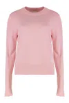 Calvin Klein Merino Wool Crewneck Sweater In Pink