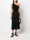 Calvin Klein Mesh-panel Midi Skirt In Black