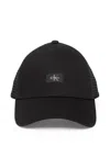 Calvin Klein Mesh-panel Logo-patch Cap In Black