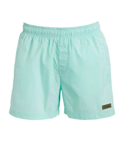 Calvin Klein Meta Essentials Swim Shorts In Blue