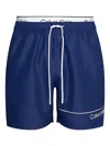 Calvin Klein Meta Legacy Swim Shorts In Blue
