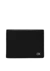 Calvin Klein Metal Ck Trifold 10cc Man  K50k512291-beh Black In Black