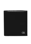 Calvin Klein Metal Ck Trifold 6cc W/coin Man  K50k512290-beh Black In Black