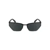 Calvin Klein Black Metal Women Sunglasses In Black