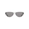 Calvin Klein Black Metal Women Sunglass In Gray