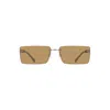 Calvin Klein Beige Metal Women Sunglass In Brown