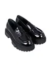 Calvin Klein Metallic-film Loafer In Black