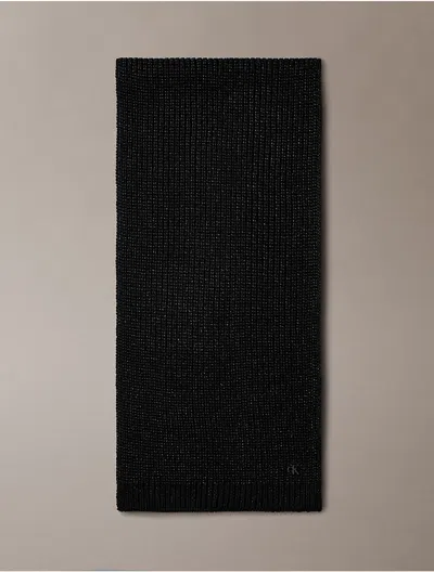 CALVIN KLEIN METALLIC KNIT SCARF