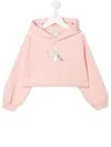 Calvin Klein Metallic Logo-print Hoodie In Pink