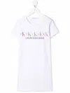 Calvin Klein Metallic Logo Print T-shirt In White