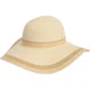 Calvin Klein Metallic Raffia Straw Sun Hat