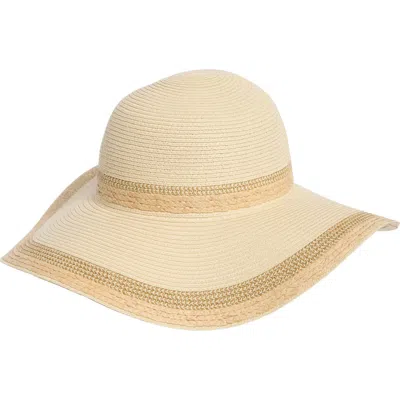 Calvin Klein Metallic Raffia Straw Sun Hat