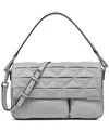 Calvin Klein Mica Flap Convertible Shoulder Bag In Dove Gray