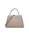 Calvin Klein Mica Top Handle Convertible Satchel In Silver Mink