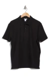 Calvin Klein Mico Waffle Polo In Black