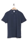 Calvin Klein Mico Waffle Polo In Blue
