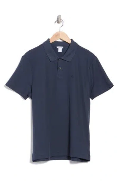 Calvin Klein Mico Waffle Polo In Blue