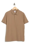 Calvin Klein Mico Waffle Polo In Brown