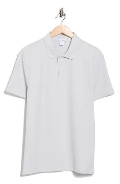 Calvin Klein Mico Waffle Polo In Gray