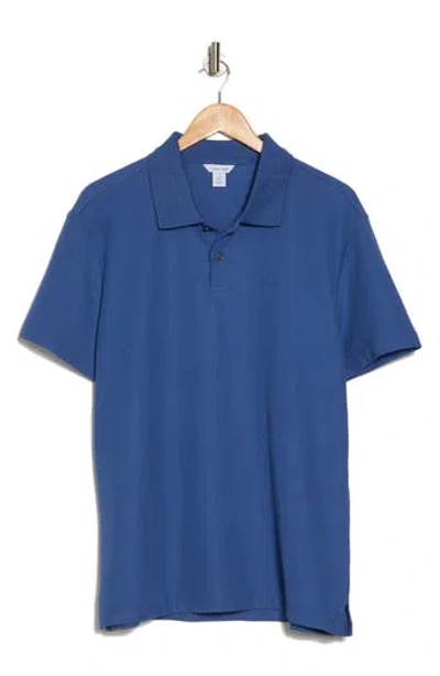 Calvin Klein Mico Waffle Polo In True Navy