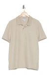Calvin Klein Polo Shirt Ribbed Short Sleeves In Unbleached
