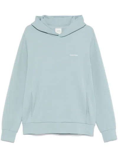 Calvin Klein Micro Logo Repreve Hoodie Clothing In Blue