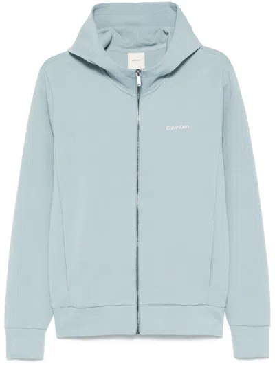 Calvin Klein Micro Logo Repreve Hoodie Clothing In Blue