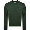 Calvin Klein Micro Logo Repreve Sweatshirt Green In Green