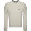 Calvin Klein Micro Logo Repreve Sweatshirt Grey In Grey