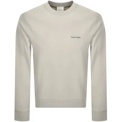 Calvin Klein Micro Logo Repreve Sweatshirt Grey