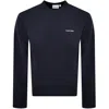 Calvin Klein Micro Logo Repreve Sweatshirt Navy In Navy