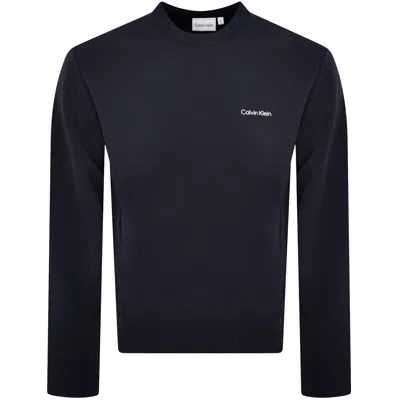 Calvin Klein Micro Logo Repreve Sweatshirt Navy