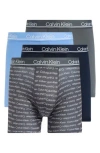 Calvin Klein Micro Plush 4-pack Boxer Briefs In Blue