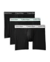 Calvin Klein Microfiber Stretch Boxer Briefs - 3 Pack In Black
