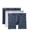 Calvin Klein Men's Microfiber Stretch 3-pack Boxer Brief In Multi
