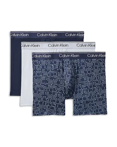 CALVIN KLEIN MICROFIBER STRETCH BOXER BRIEFS - 3 PACK